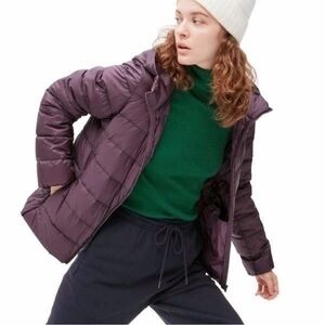 UNIQLO Ultra Light Down Puffer Compact Jacket Full Zip Hooded, Purple